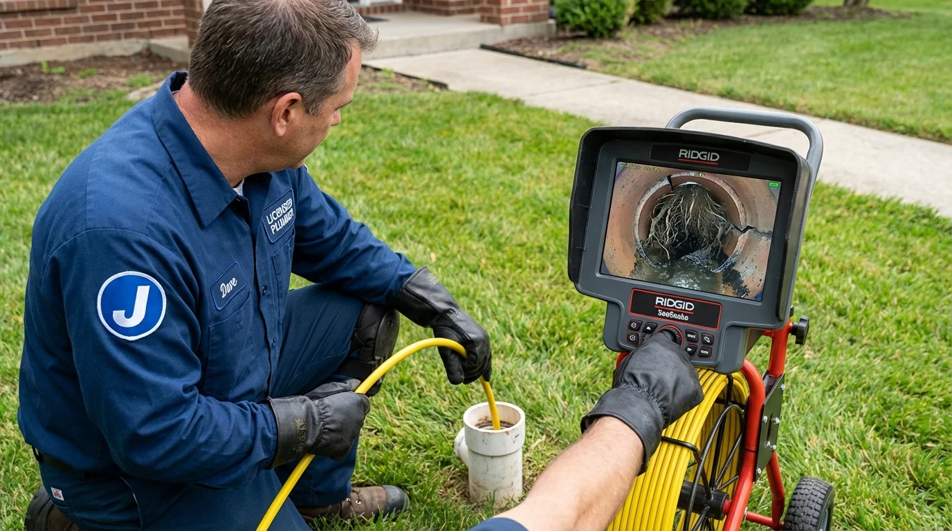 Sewer camera inspection being performed by Johns Plumbing LLC in Cedar City
